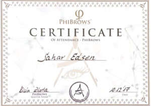 PhiBrows Certificate